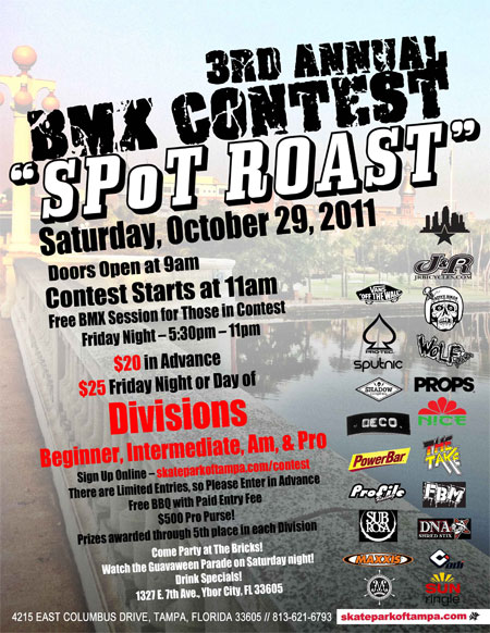 The 3rd Annual BMX Contest at SPoT is October 29